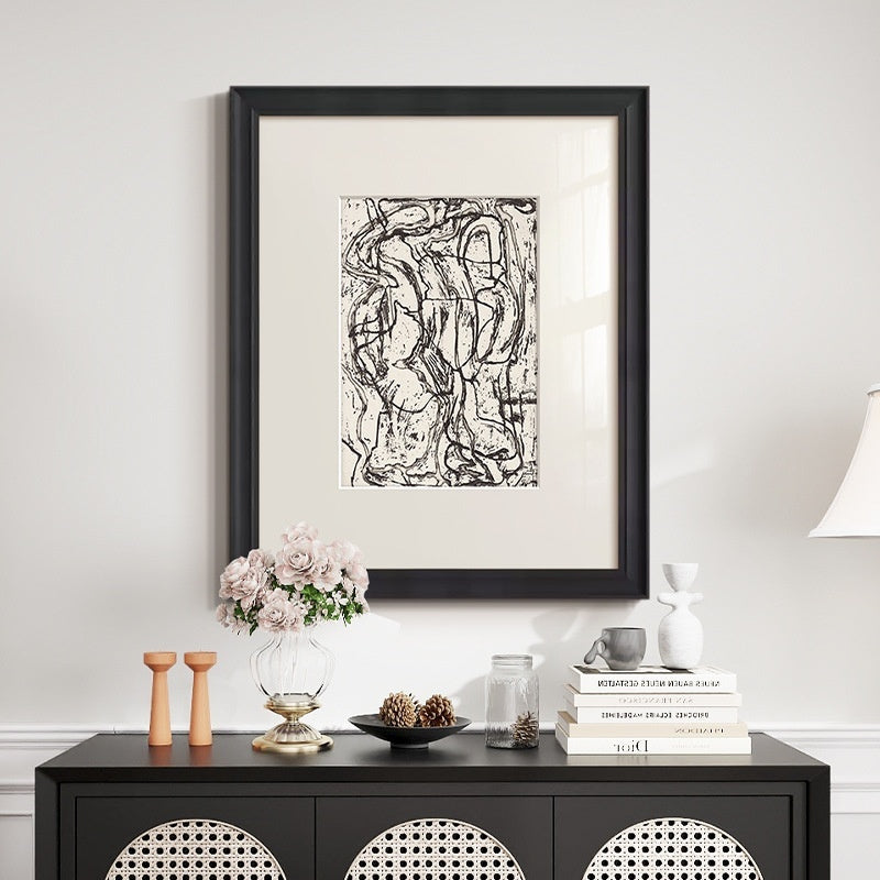 Black And White Lines High-end Abstract Hanging Abstract Decorative Painting