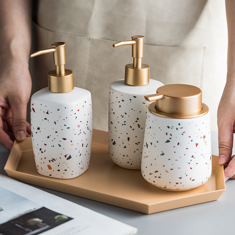 Ceramic Bathroom Hand Soap Set