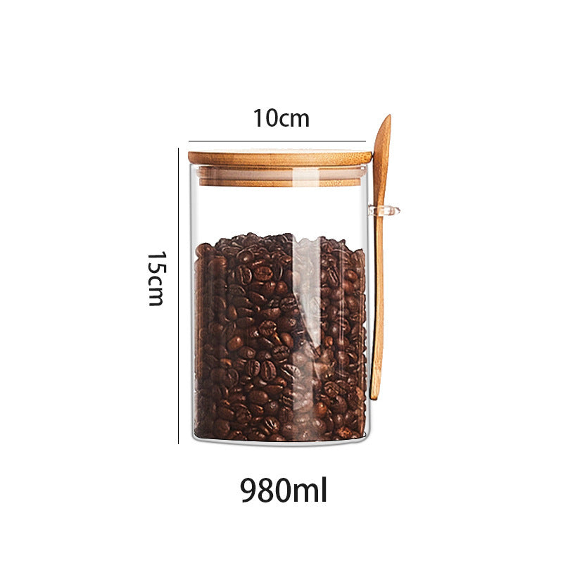Wood Glass Food Storage
