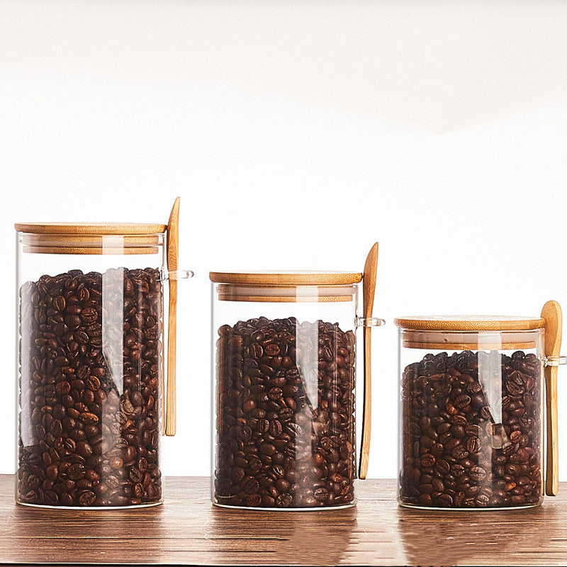 Wood Glass Food Storage