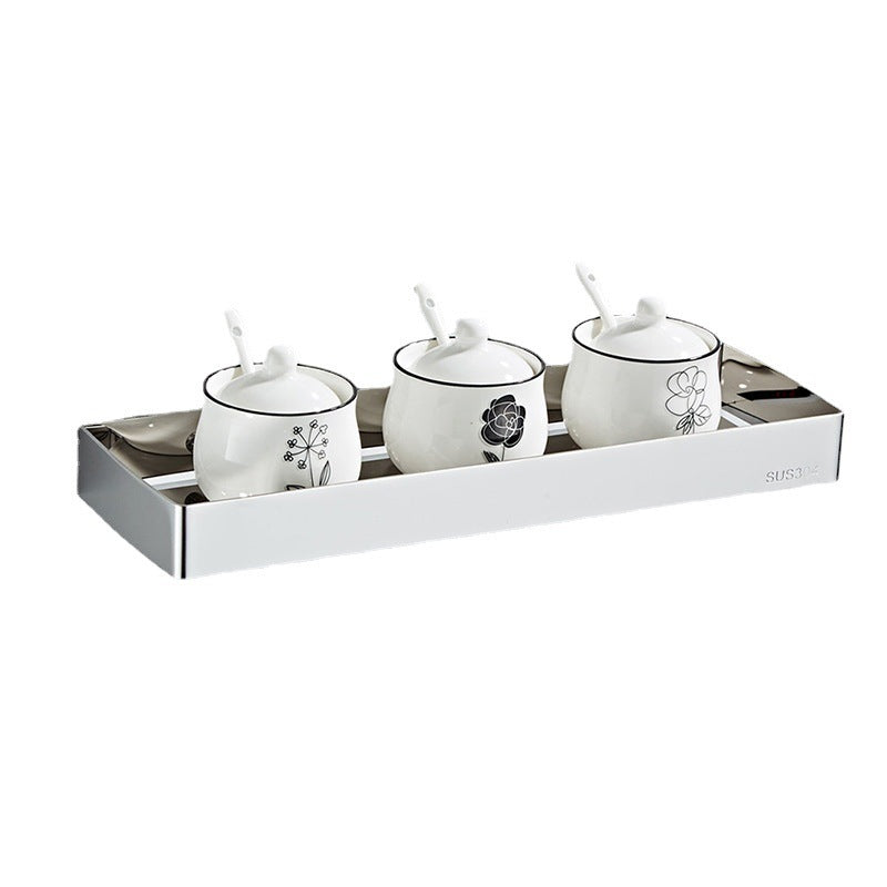 Mirror Front Bathroom Storage Rack