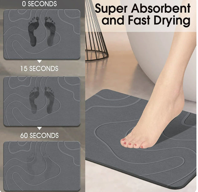 Diatomaceous Stone Bath Mat