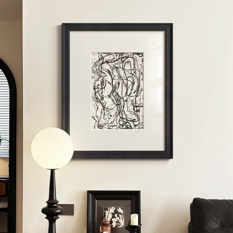 Black And White Lines High-end Abstract Hanging Abstract Decorative Painting